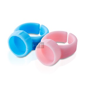 실리콘 링컨테이너 [100개입] (색상랜덤) / 색소글루 색소반지컵 색소팔레트 반영구화장재료